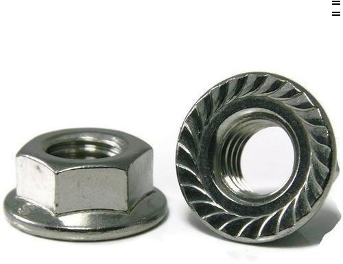 Stainless Steel Flange Nuts, For Corrosion Resistant, Color : Silver