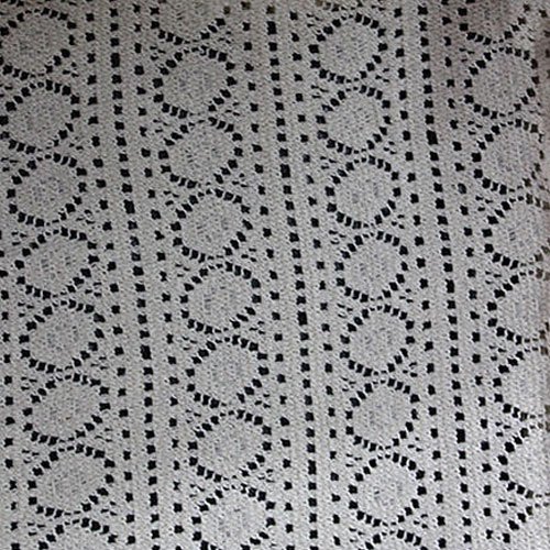 Cotton Lace Fabric, Color : White