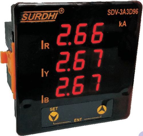 Three Phase Three Display Digital Ammeter