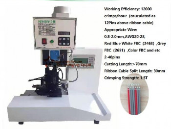Semi-Automatic Flat Ribbon Cable Terminal Crimping Machine