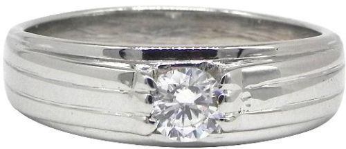 White Gold Diamond Solitaire Engagement Ring 14k