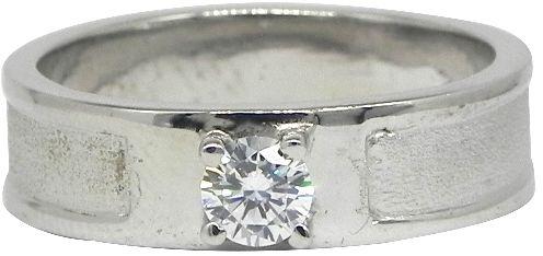 Solid White Gold Diamond Ring With IGI Certification