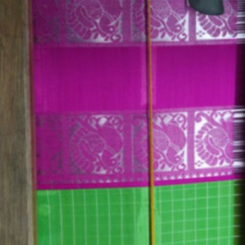 Checked Kanchipuram Silk Sarees, Technics : Handloom