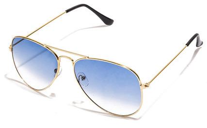 L.O.F. Lords Of Fashion Gold Aviator Full Rim Anti-Reflective Coating Sunglasses For Men