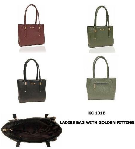 Ladies Bags With Golden Fittings, For Collage Use, Office Use, Party Use, Pattern : Plain