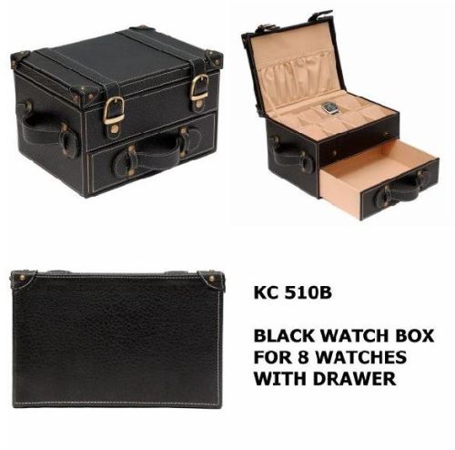 Leather Watch Box With Drawer, Shape : Rectangular, Square