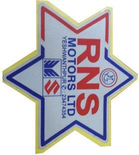 Star Shape Vinyl Advertising Sticker, Pattern : Printed