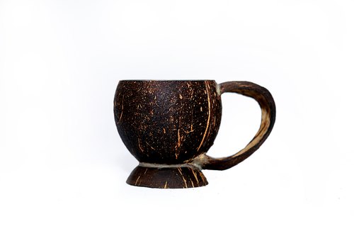 Coconut Shell Mugs With Handle, Style : Antique