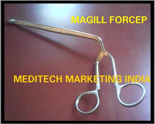 Non Polished Stainless Steel Magill Forceps, For Clinical, Hospital, Size : 10inch, 6inch, 8inch