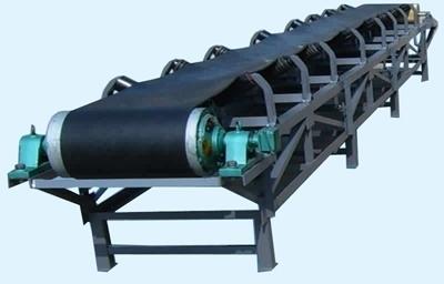 Black 110V Automatic Electric Belt Conveyor System, For Moving Goods