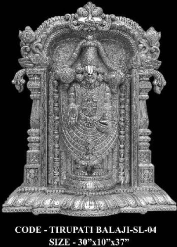 Polished Silver Tirupati Balaji Statue, For Home, Feature : High Quality