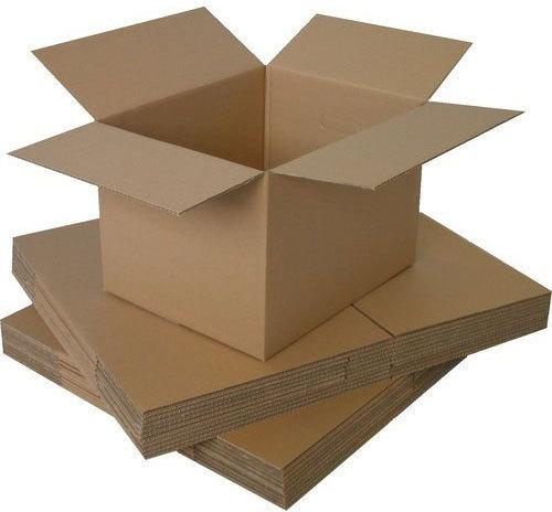 Kraft Paper Plain Corrugated Box, Color : Brown