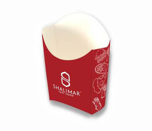 Plain Paper French Fries Box, Color : Customized