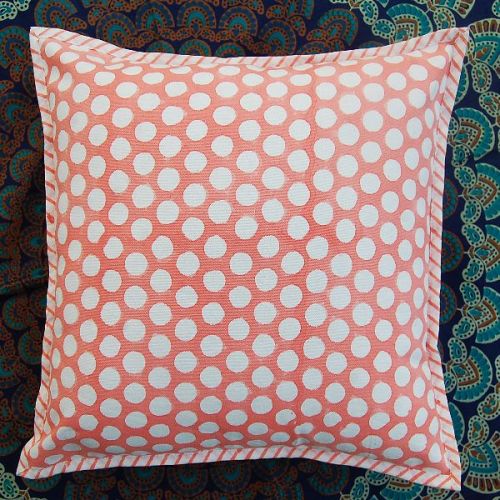 Cotton Block Printed Cushion Cover, For Double Bed, Single Bed, Feature : Comfortable, Impeccably Crafted