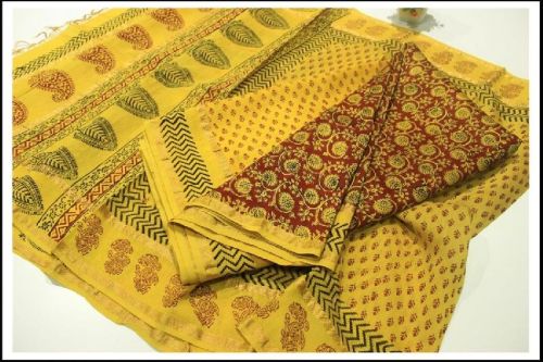 Maheshwari Maroon Red Treditional Bagh Print Suit