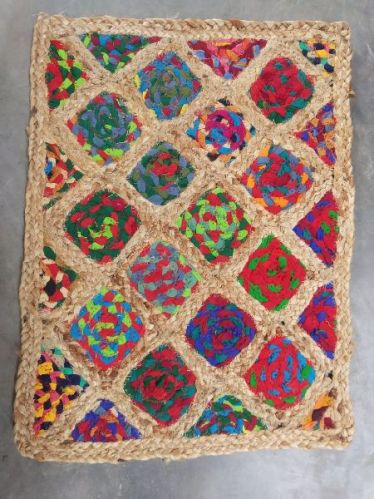 Rectangular Cotton Multicolor Chindi Durries, For Floor, Hotel, Size : 45x35inch, 50x40inch