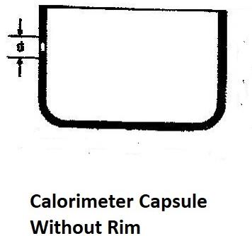 CALORIMETER CAPSULE WITHOUT RIM