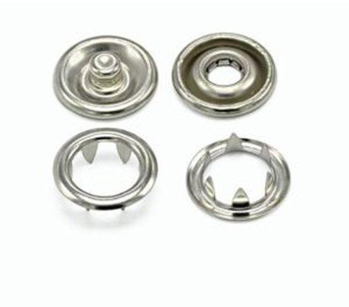 Round Polished Steel Ring Snap Buttons, For Garments, Packaging Type : Paper Box, 10 Gross