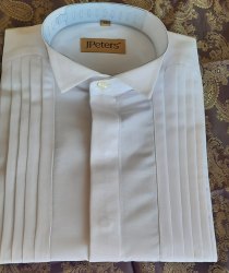 JPeters Polyviscose/ Cotton Plain Tuxedo Shirt, Gender : Men