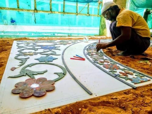 Polished Marble Carving Services, For Temple Decoration, Size : Standard