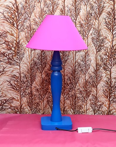 Khan Handicrafts Bulb Wooden Table Lamp, For Lighting, Packaging Type : Carton Box