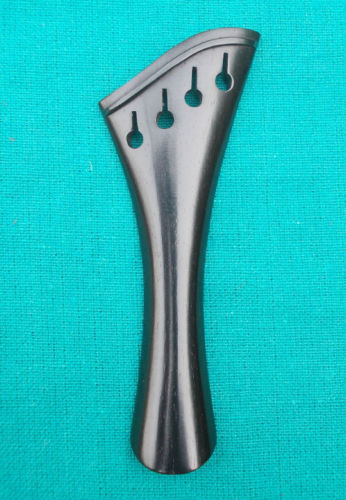 Ebony Wood Plain Violin Compensating Harp Tailpiece, Size : 4/4