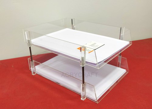 Acrycraft Acrylic Office Letter Trays, Color : Transparent