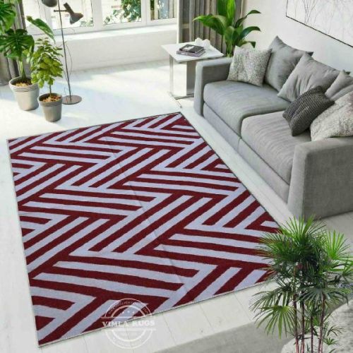 Modern Cotton Flat Weave Rug, For Homes, Offices, Size : Multisize