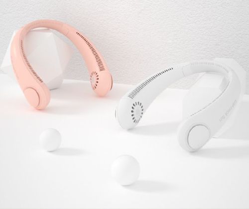 Leafless Halter Fan USB Charging Lazy Mute Mini Student Neck Hanging Little Fan Gift