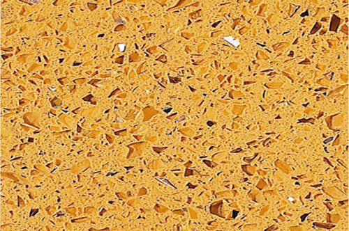 Bush Hammered Yellow Sparkle Quartz Stone, Color : Multicolors