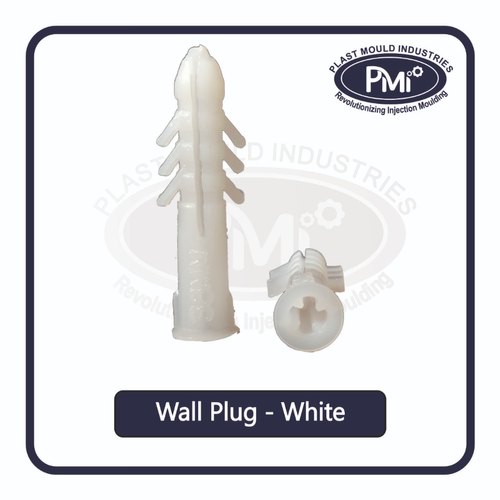 New Metro Plastic Wall Plug, Color : White