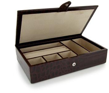 Leather Jewellery Box, Color : Brown