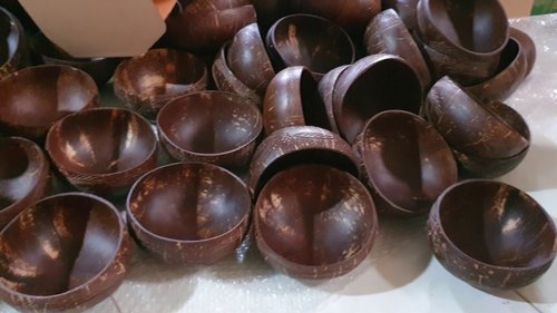 Coconut Shell Bowl, Color : Brown