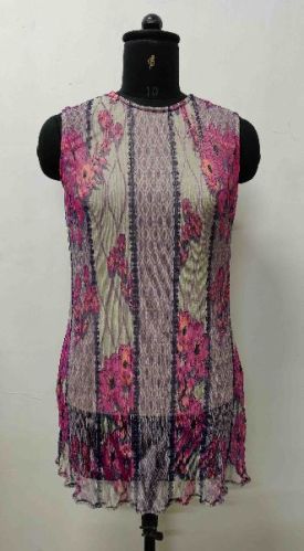 Polyester Pleated Top, Size : M, XL