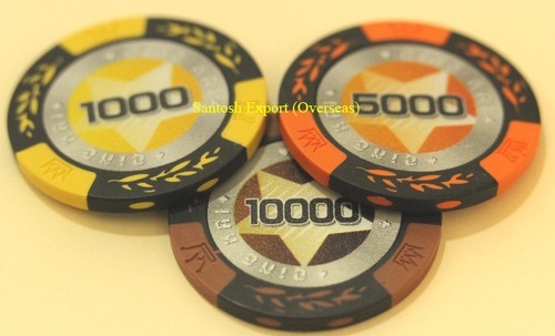 Clay Casino Poker Chip, Shape : Round