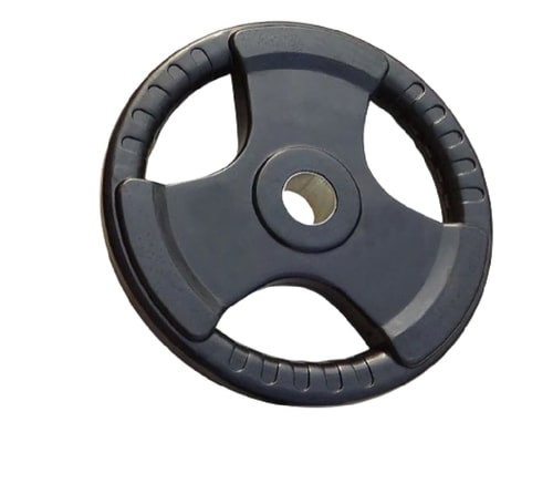 Round Rubber Coated Metal Basic Weight Plates, For Exercise, Gym, Color : Black, Grey