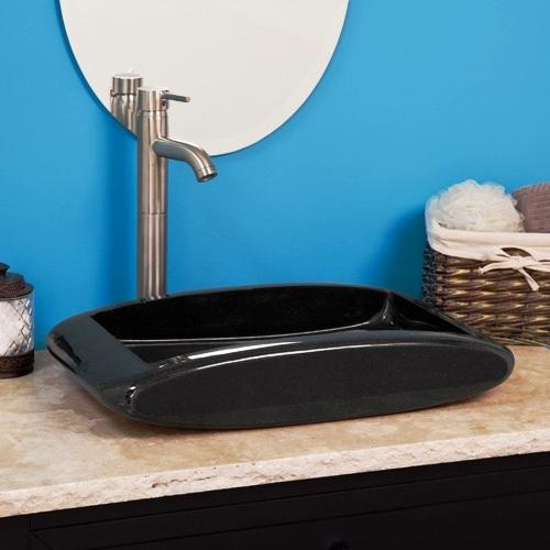 Rectangular Marble Wash Basin, Color : Black