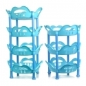 Carry Plastic Kitchen Racks, Color : White