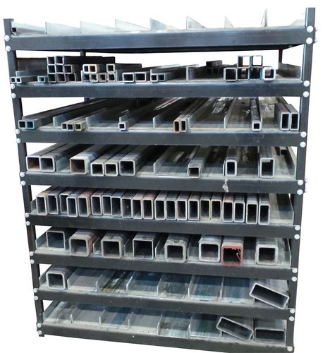Mild Steel Material Rack, Color : Blue