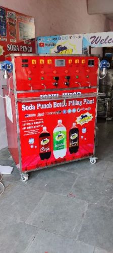 Stainless Steel Powder Coated Mechanical Soda Bottle Filling Machine, For Soft Drink, Capacity : 15000bottle