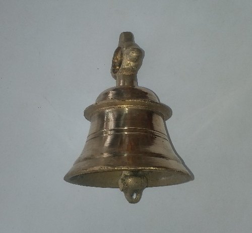 Brass Temple Bell, Color : Gold