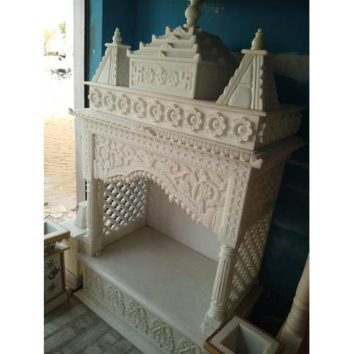Polished Makrana Marble Temple, For Home, Hotel, Size : Standard
