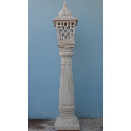 Polished Carved Stone Lamp Post, Style : Classy