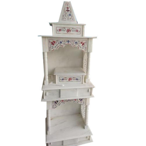 Polished White Marble Temple, For Home, Offices, Size : 3-4 Ft.