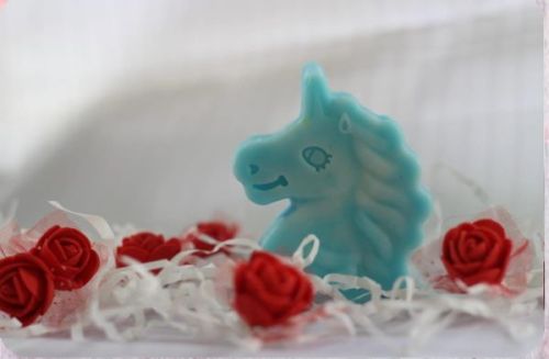 Oval Unicorn Milk Soap, For Bathing, Color : Multi Color