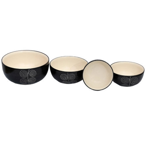 Stonish Stoneware Serving Bowl, For Interior Decor, Pattern : Printed