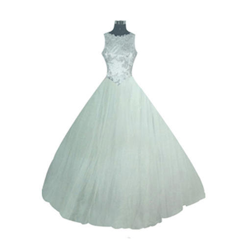 Ladies Long Wedding Gowns, Color : White