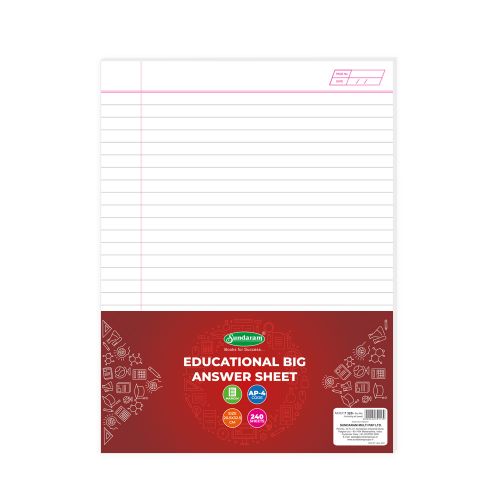 Sundaram Answer Sheet (Rulled Margin) (AP-4) Wholesale Pack - 21 Units