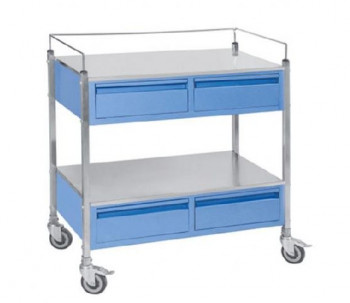 IndoSurgicals Medicine Trolley, Size : 28'x18'x32' (LxWxH)