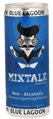 Mixtale Blue Lagoon Fruit Mocktail, Packaging Type : Can